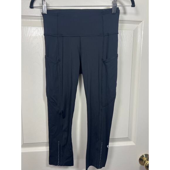 Lululemon Athletica Fast & Free Tight Nulux Crop Legging Black size 4 / Small - Picture 2 of 8